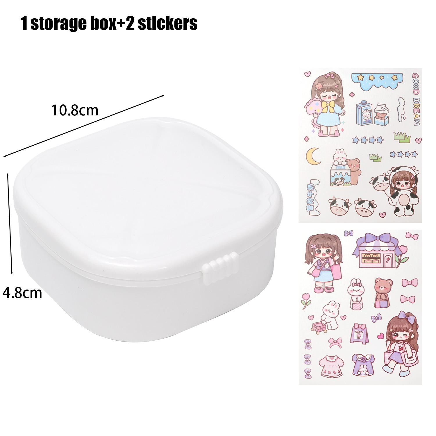 

Multifunctional Portable Storage Box with Mirror Jewelry Cotton Swab DIY Sticker Waterproof Case Travel Ins Style Cosmetic Bag белый