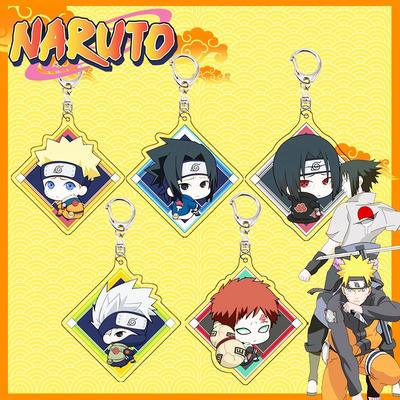 Llavero acrílico de Anime Naruto, accesorio, llavero de dibujos animados de Uzumaki Naruto