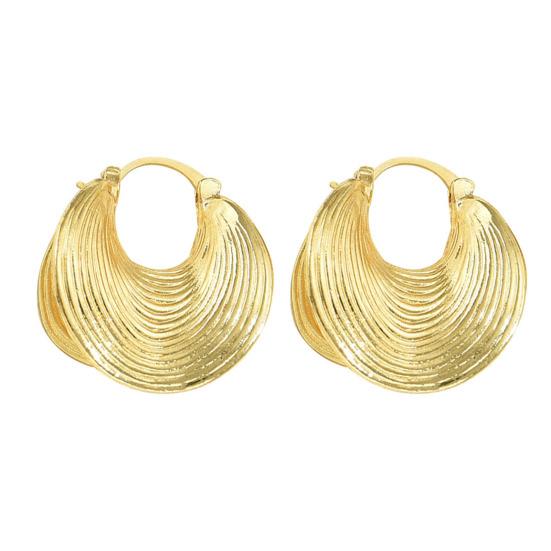 

1 Pair Women Earrings Face Brightening Mini Reflector Design Dual Fan-shaped Drop Earrings Casual Formal Wear Jewelry Gift золотистый