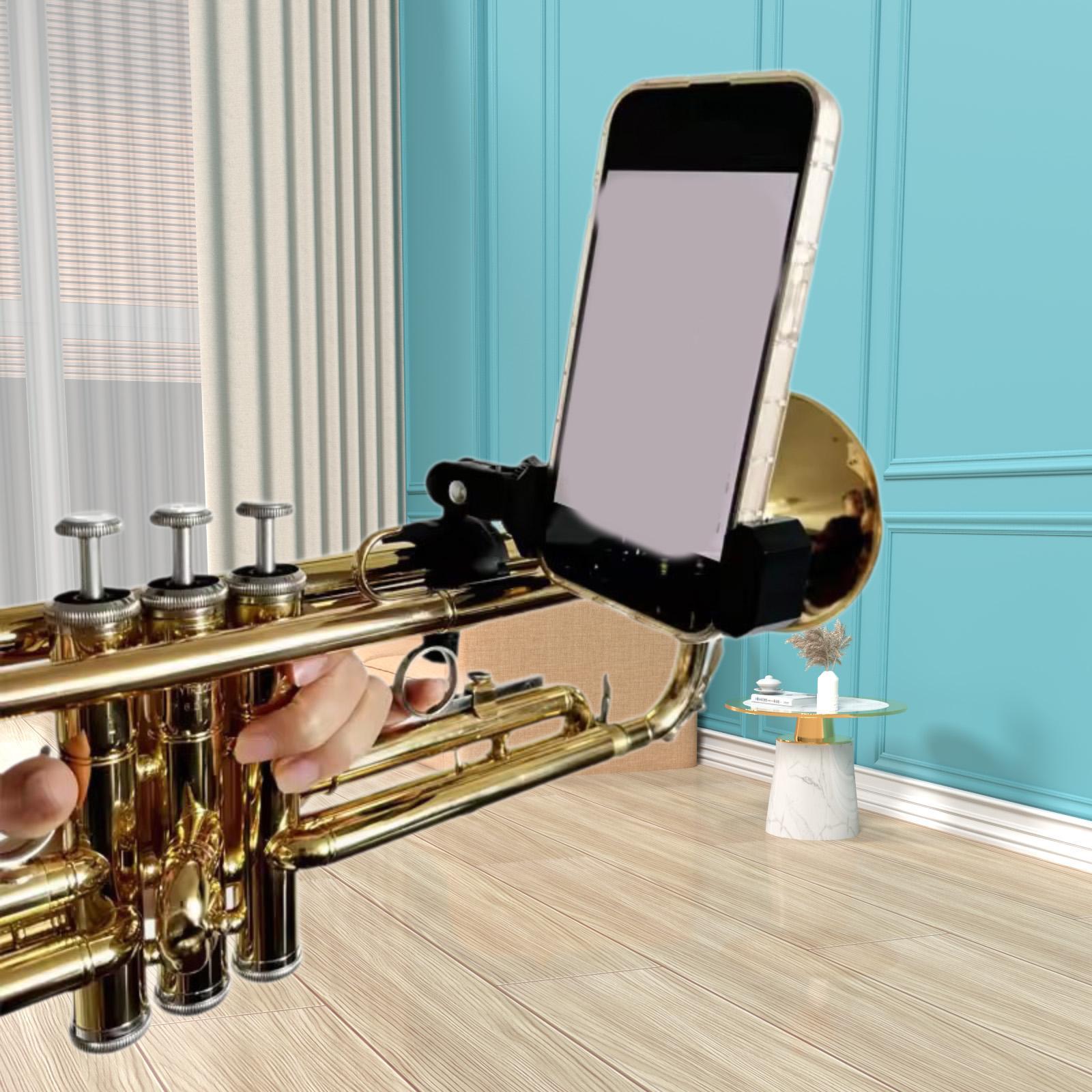 

Marching Band Music Lyre Musical Instrument Phone Stand Securely Mount Phone for Oboe чорний