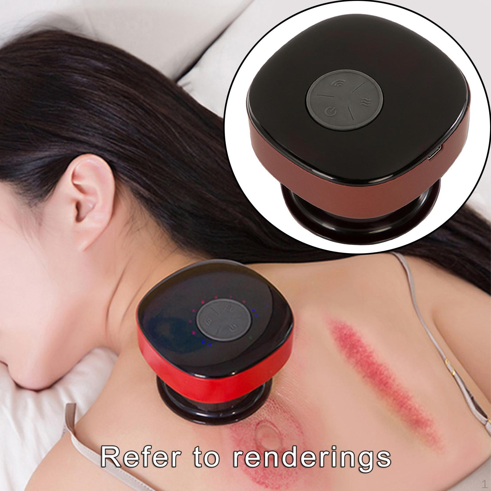 Electric Heating Scraping Massager, Rechargeable Adjustable Red Square 4 Gears