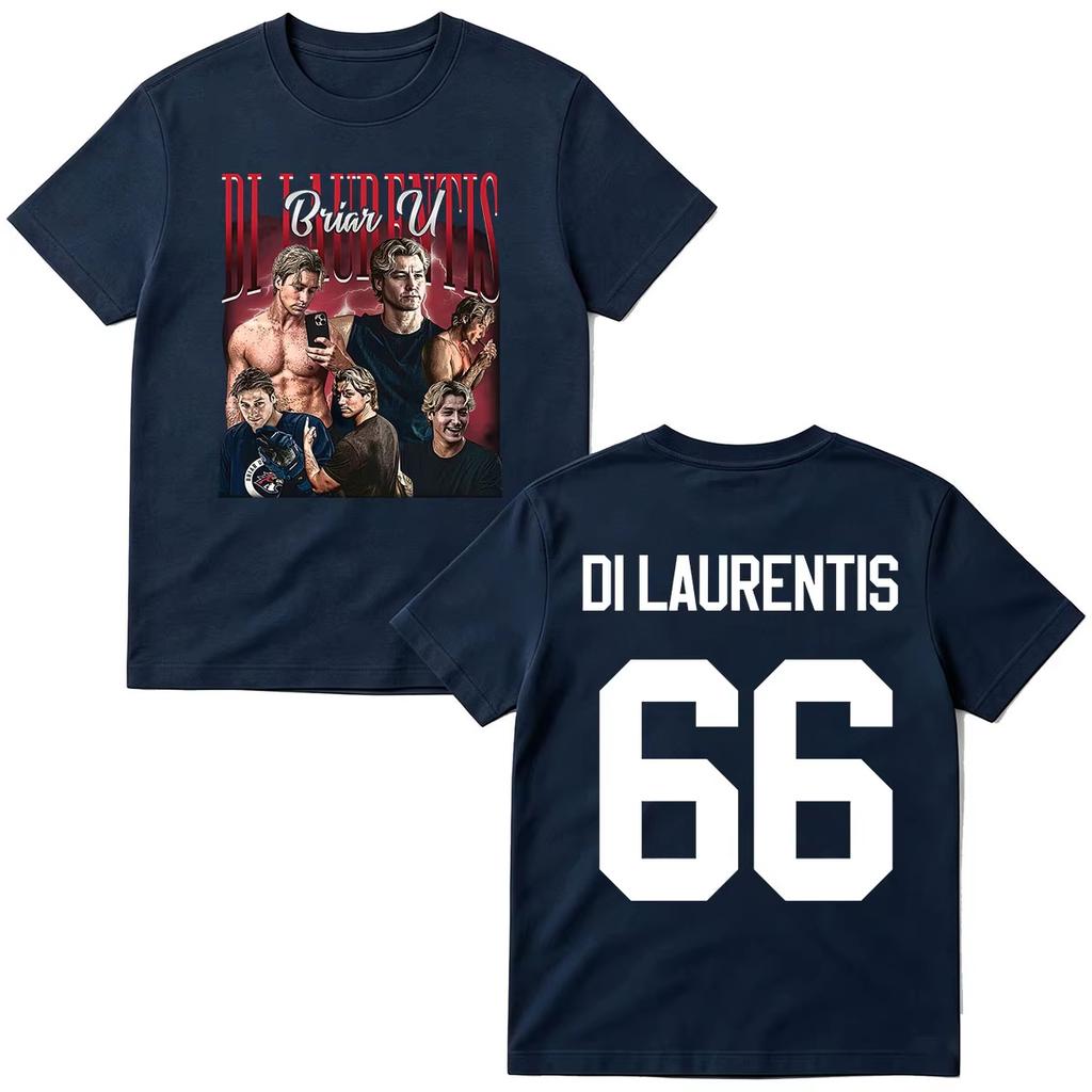 2026 Off Campus Di Laurentis 66 T-shirts Briar University Hockey T-shirt Hip Hop Streetwear Oversized Tshirt Short Sleeve Casual