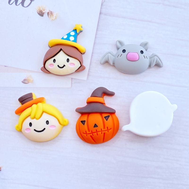 10 Stück Neue Mini Süße Halloween Serie Flache Rückseite Harz Cabochons Scrapbooking DIY Schmuck Bastel Dekoration Zubehör
