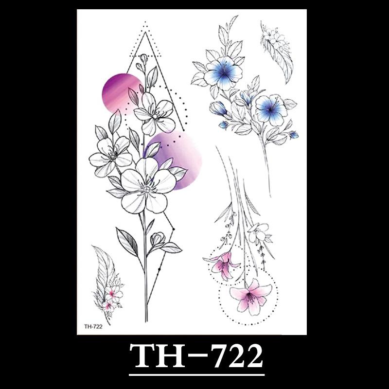 Flower Tattoo Sticker, Small Flower Tattoo Sticker, Tattoo Sticker Waterproof And Sweat-Proof Tattoo