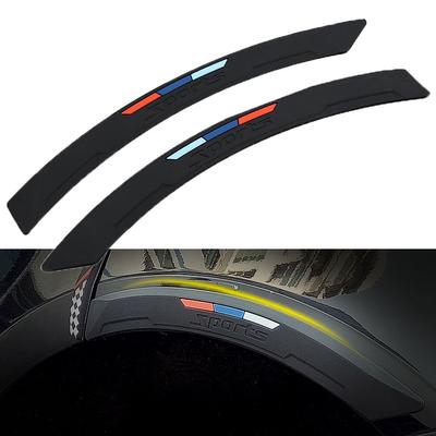 40 X 3.8CM Car Wheel Rim Eyebrow Protector Wheel Arch Mouldings Rubber Stickers Decorative Strip Bumper Protector Guard