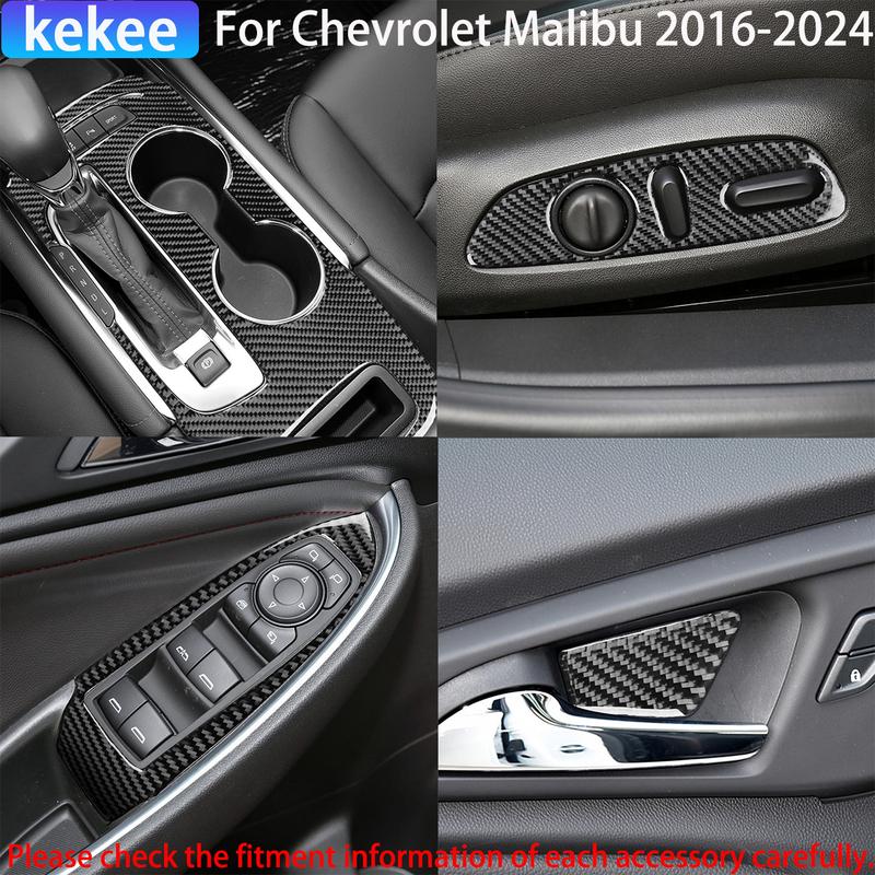 Carbon Fiber Car Accessories Gear Shift Dashboard Air Vent Interior Cover Trim Modified Sticker For Chevrolet Malibu 2016-2024