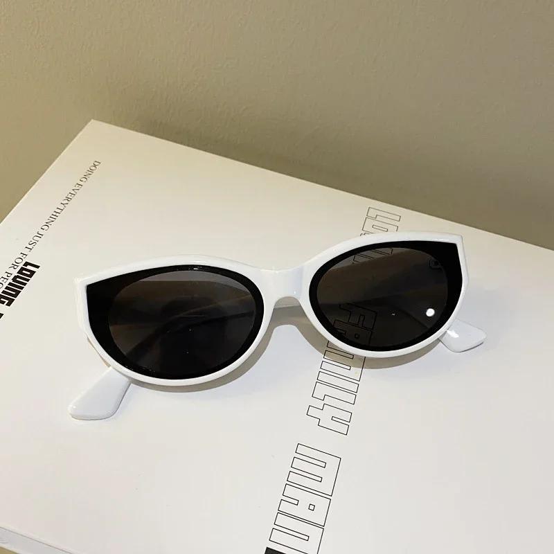 

New Small Cat Eye Sunglasses Fashion Women Oval Glasses Vintage Brand Elliptic Sun Glasses for Female Shades UV400 Eyewear MULTI