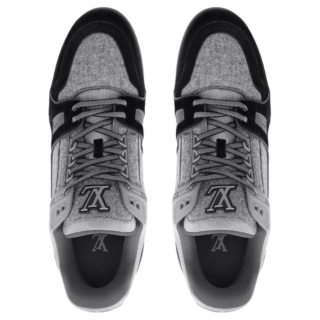 Louis Vuitton Trainer Low Top Stylish Skateboarding Shoes Men's Gray 1A5Q1C