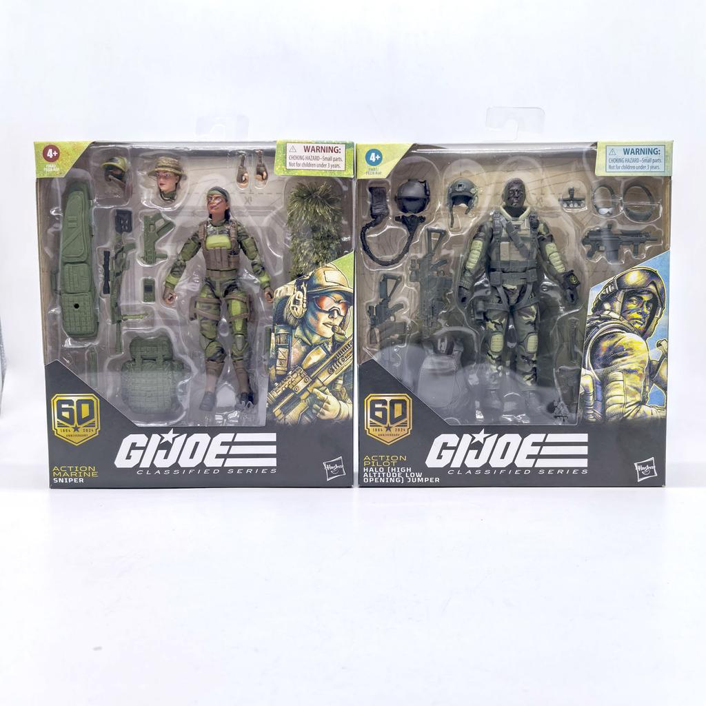 G.I.Joe 6-Inch Gijoe 60Th Anniversary Commemoration Classified Series Action Pilot Jumper Sniper Gifts Toy Model Figures