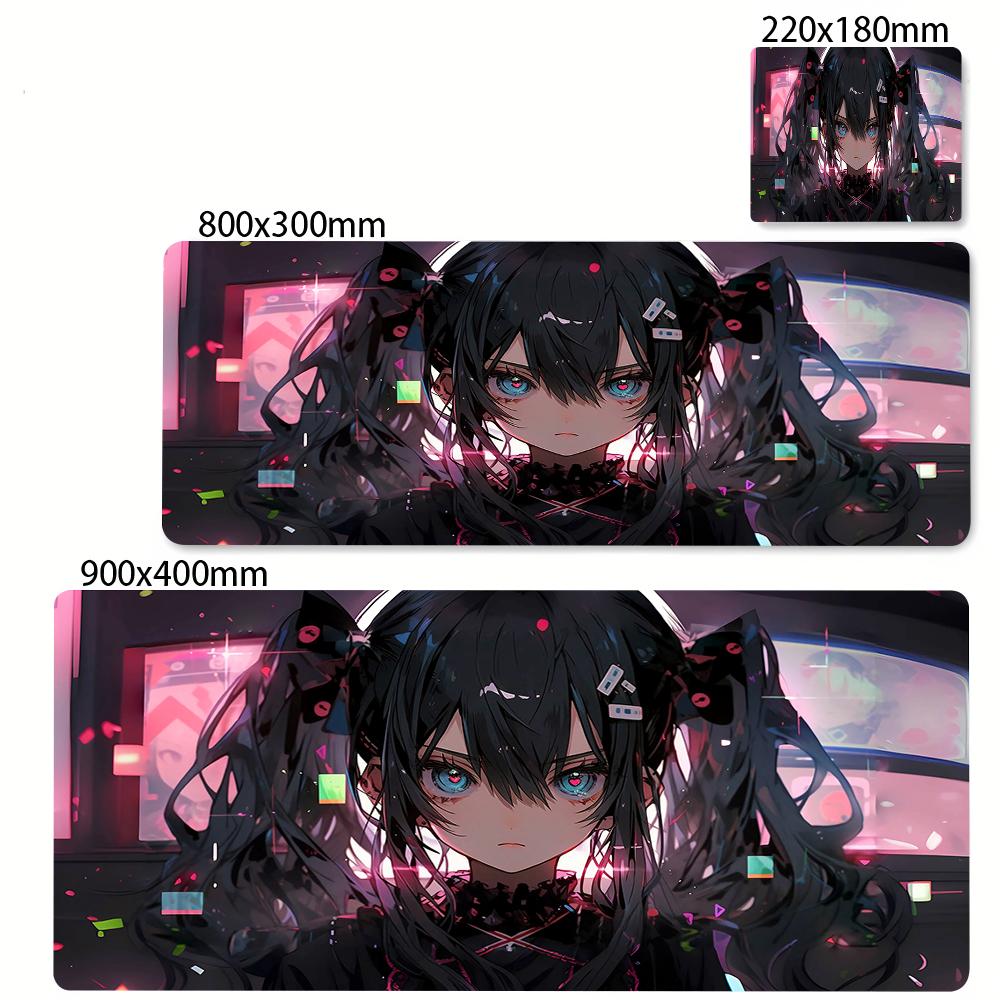 Anime Girl Mouse Pad Kawaii Pink Mousepad Gaming Speed Keyboard Pads Large Gamer Mouse Mat Rubber Desk Mat HD Print Cute Carpet