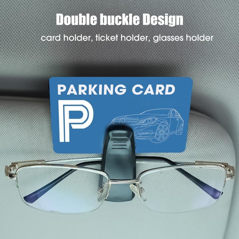 Car Eyeglasses Card Ticket Holder Fastener Black Sunglasses Clip Holder Bracket Name Card Holder Interior Accessorie 1/2/5pcs