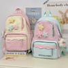 Schoolbag Cute Star Girl School Bag Female Korean Vintage High School Student Junior High School Backpack Large Capacity Travel Backpack