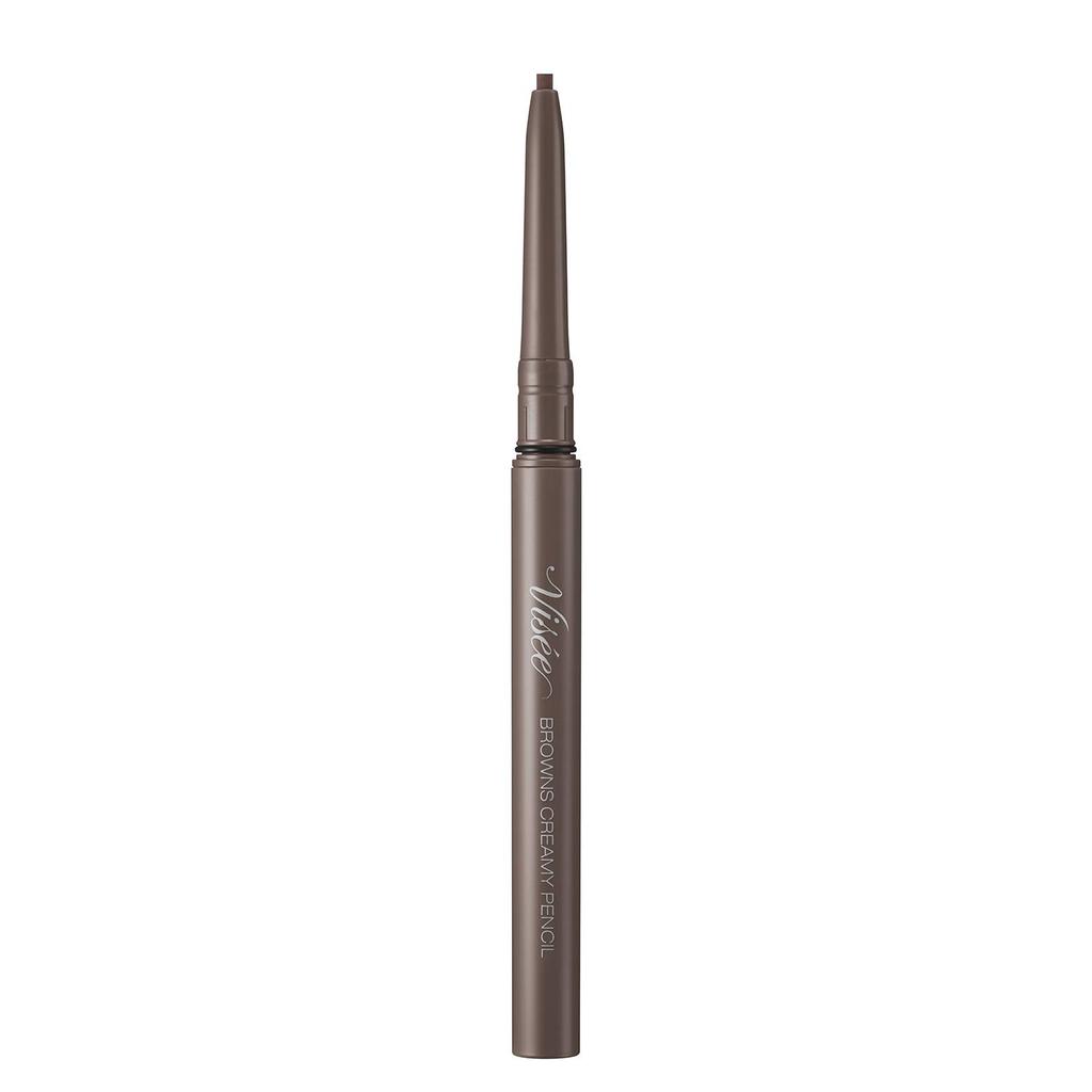 Visee Riche Browns Creamy Pencil Eyeliner, Fragrance-Free, BR303 Greige Brown, 0.1g (x 1)