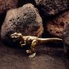 Miedziana Statuetka Starodawnego Zwierzęcia Tyranozaura Rexa Dekoracja Samochodu Rzemiosło Akcesoria do Dekoracji Domu Retro Mosiężna Miniaturka Dinozaura