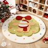 Christmas Bedroom Decor Red Carpet Round Carpets for Living Room Thick Plush Cloakroom Washable Floor Mat Home Fluffy Soft Rug