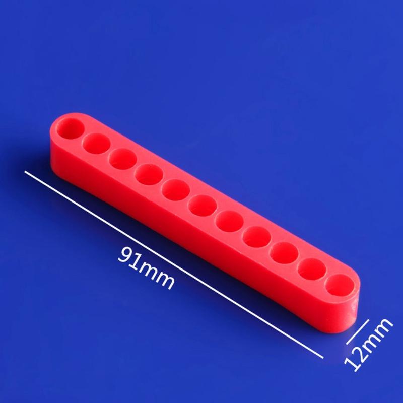 5 Pieces 12 Holes Hex Bit Organiser Screwdriver Bit Holder Plastic 1/4 Inch Hex Shank Drill Bit Storage for Case