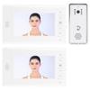 2 Units Video Intercom System 2 Way Talk Night Vision Wide Angle Waterproof Wired Video Doorbell