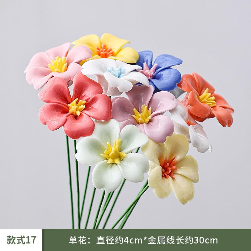 10 Pezzi Fiori Artificiali in Ceramica Fatti a Mano ad Alta Temperatura, Fiori della Vita Eterna, Decorazioni, Regali Unici e Creativi per la Casa