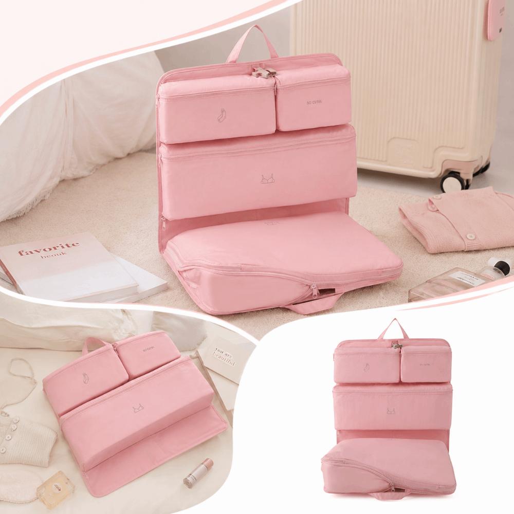 Hanging Structure 6-in-1 Compression Storage Bag Travel Luggage Organizer Clothes Storage