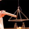 Hye-eun 3-9 palců Čirá Křišťálová Zpívající Pyramida Hudební Nástroje Zvuková Energie Léčení Relaxace Jóga Meditace