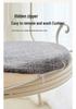 Japanese Zen Linen Round Tatami Floor Cushion for Meditation and Bay Window.