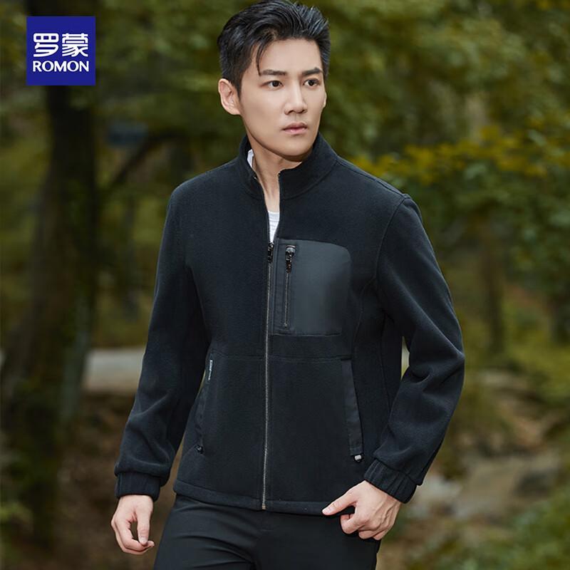 Romon Men's Business Casual Fleece Jacket