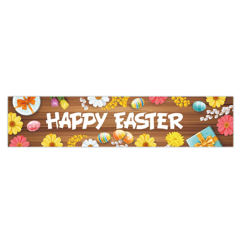 300 * 50Cm Easter Courtyard Porch Fence Decorative Banner Rabbit Egg Poster Custom