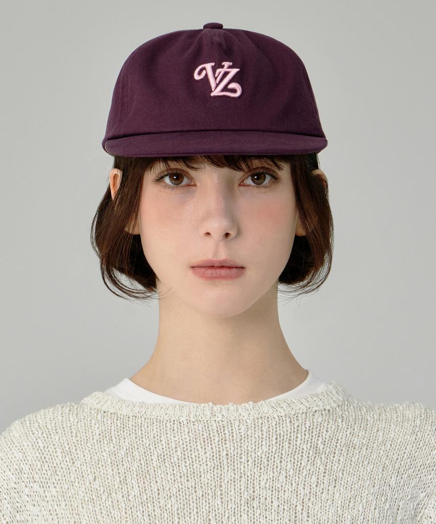 Bajal Leaf Vz Monogram 5-Panel Ball Cap Burgundy