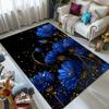 Blue Daisy Pattern Carpet for Living Room Bedroom Bedside Floor Mat Sofa Table Area Rugs Home Decor Large Size Luxury Gift