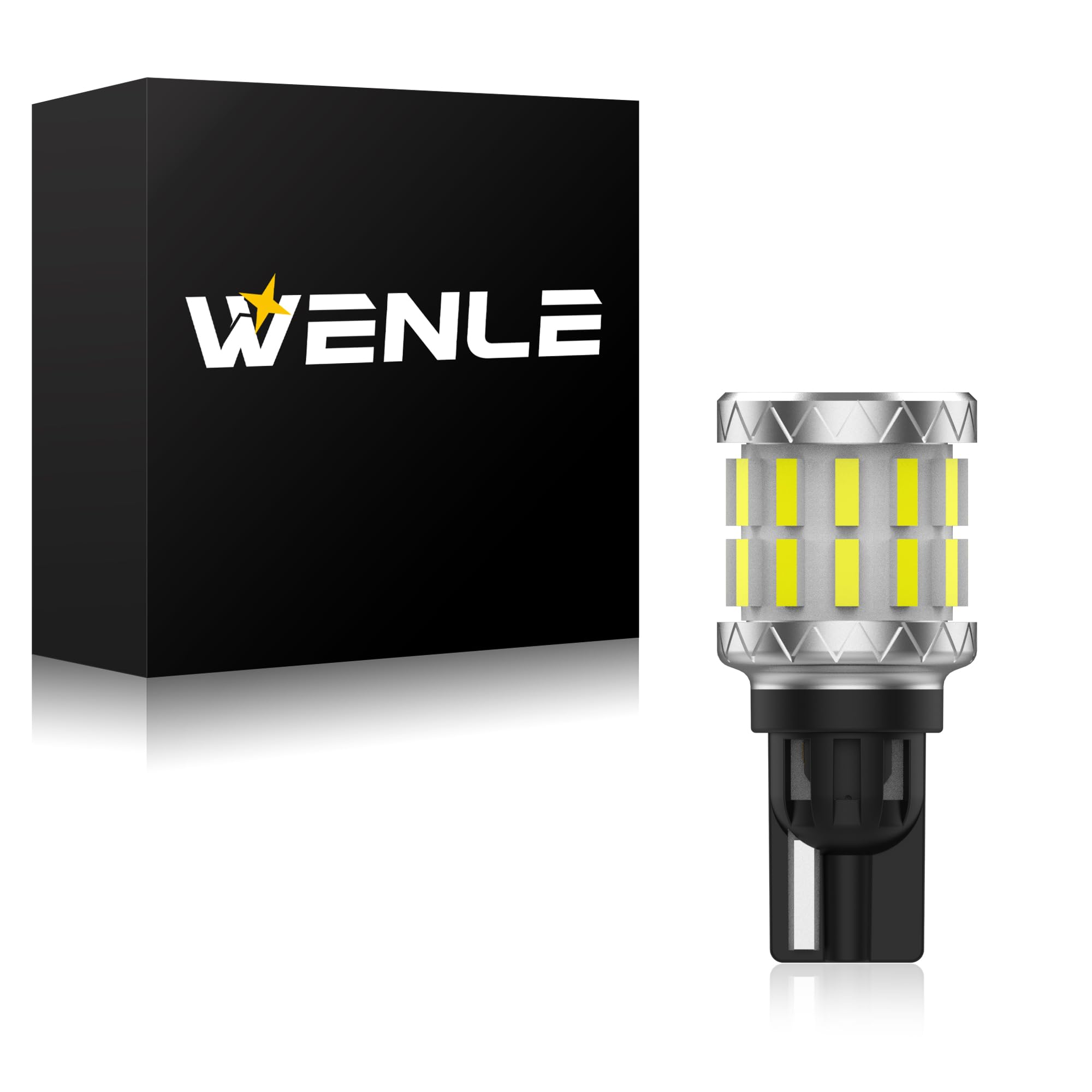 

WENLE Explosive Light T16 LED Back Lamp Backward Light White 6000K 1600LM for DC12V Car 1 Pack