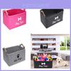 Felt Toy Storage Box With Wooden Handle Large Square Storage Container For Pet Toys