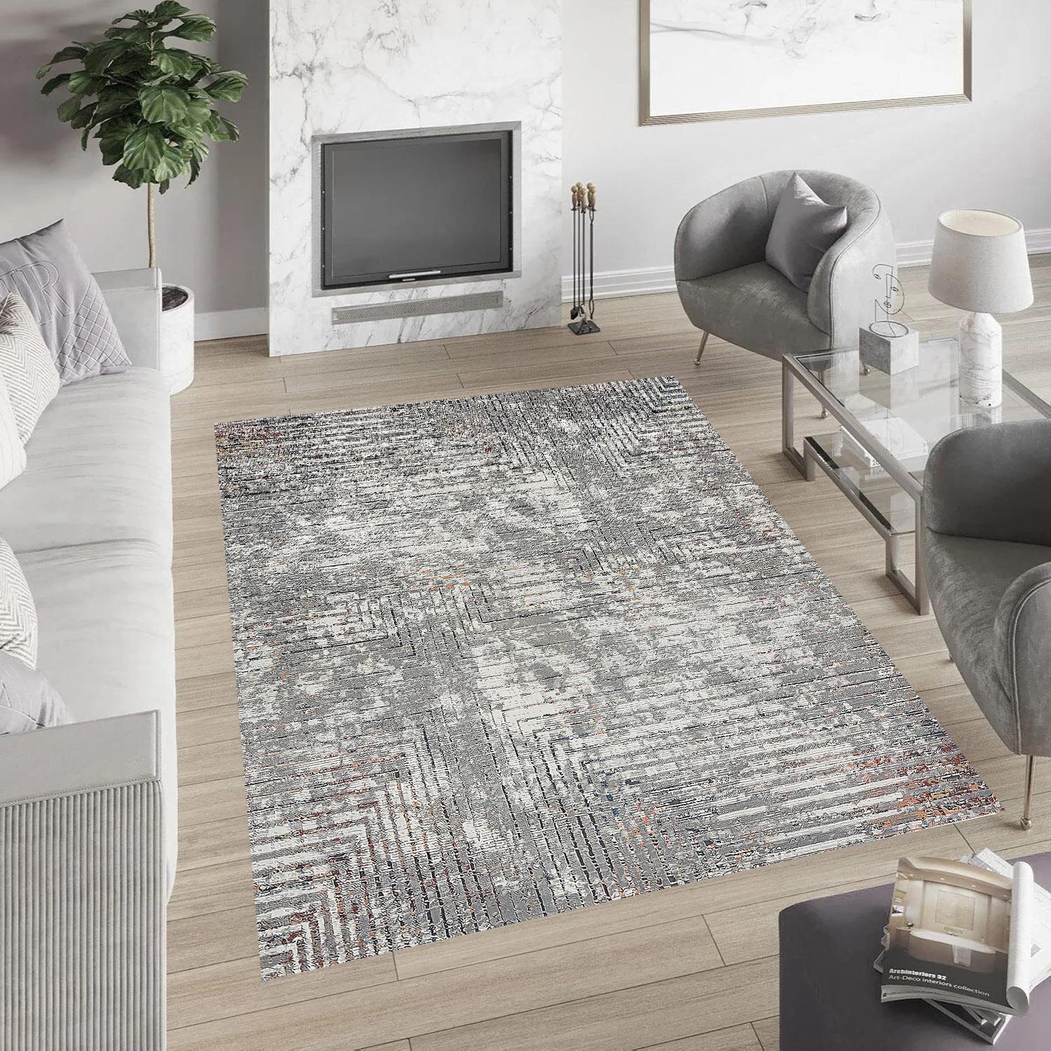 

Eliana Home Washable Printed Carpet LNA156-FNL462 50x80 серый