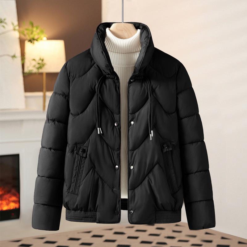 

Женская короткая куртка с хлопковой набивкой, Зима 2024, Свободный крой, Застежка-пуговица-лягушка, Модная верхняя одежда в китайском стиле. XXXL чёрный