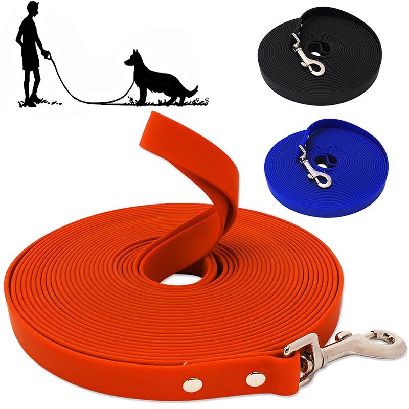 Wasserdichte Hundeleine Lang Pvc Haustierleinen Leicht zu Reinigen Seil für Kleine Mittelgroße Große Hunde Spaziergang Training Leine 3m 5m10m 15m