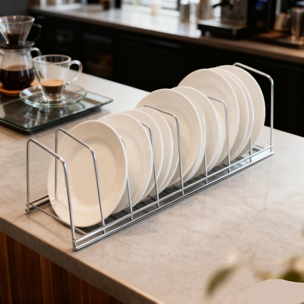 Stainless Steel Thick-walled Draining Bowl And Plate Rack, Kitchen Dish Storage Rack, Household Tableware Storage Stand