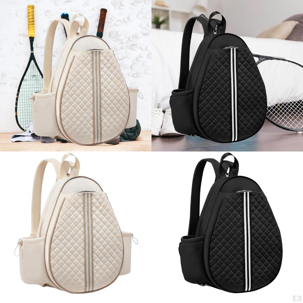 Multifunctional Tennis/badminton Racket with Side Pockets And Adjustable Shoulder Strap for Training