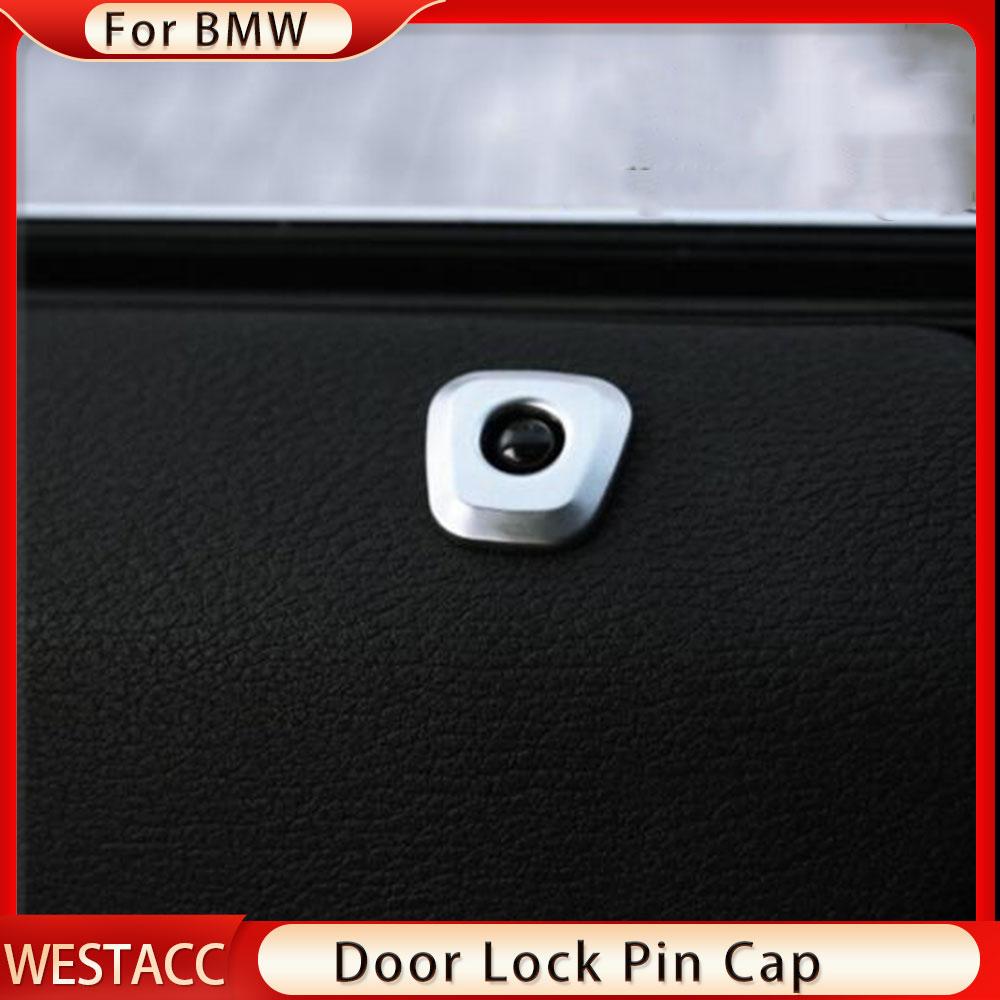 4 Teile/satz ABS Chrom Auto Hinten Türschloss Pin Knopf Kappe Abdeckung Trim Aufkleber für BMW X1 F48 2016 2017 2018  