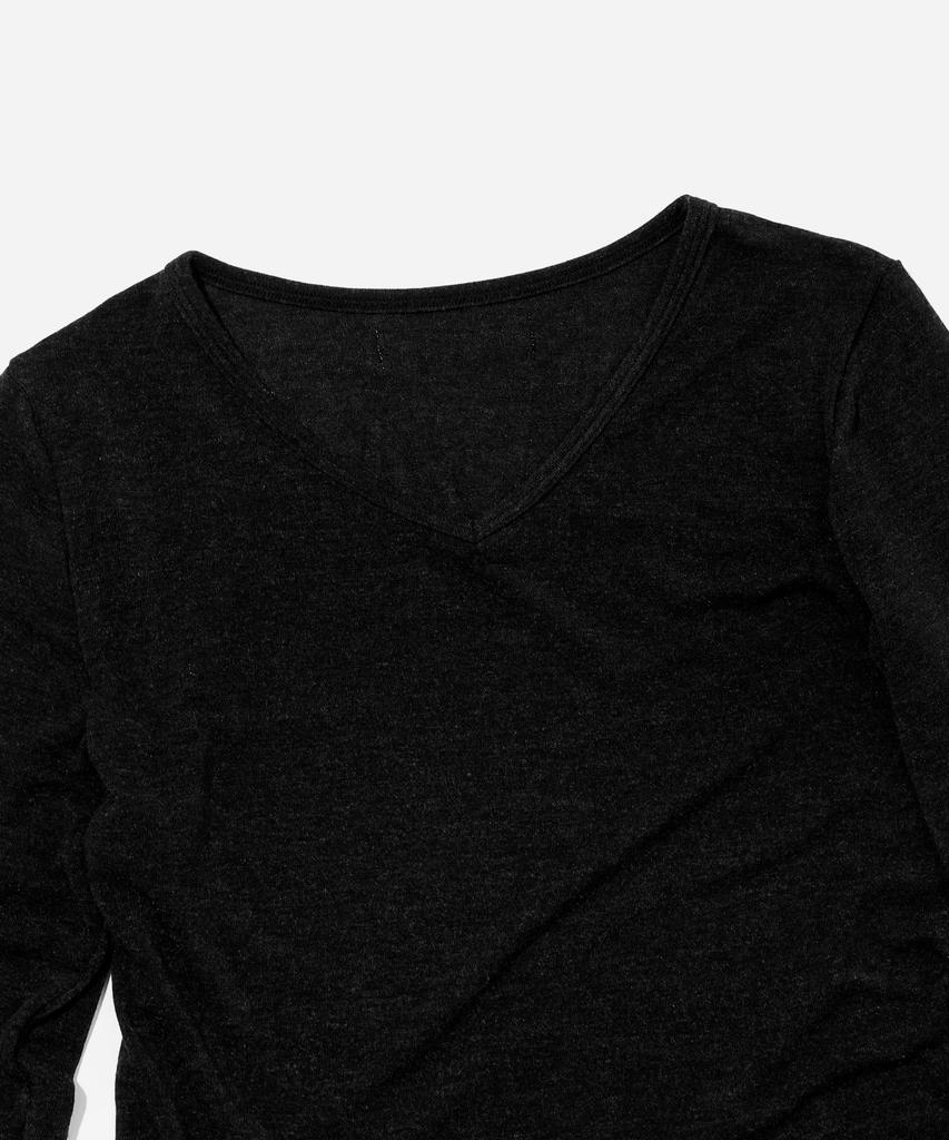 KIJIKO Ke311. Curved Sheer Tee Charcoal