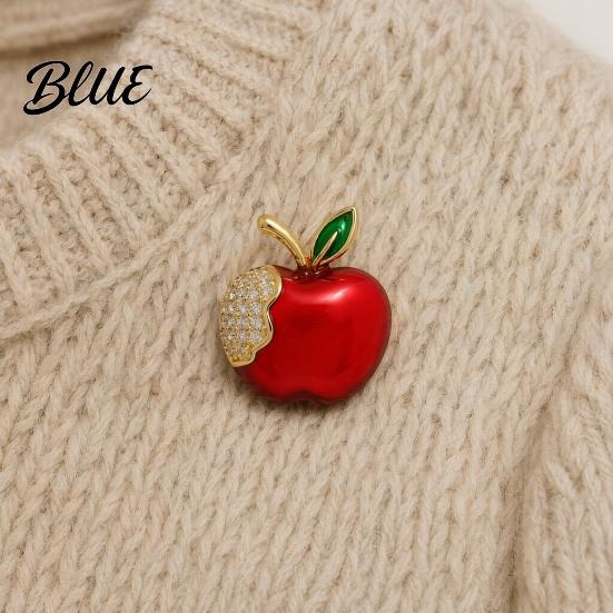 Safety Success Symbol Pin Brooch for Women Fruit Shape Lapel