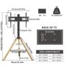 Corner TV Floor Stand with Sintered Stone Shelf Height Adjustable Tripod TV Mount for 40-75 Inches