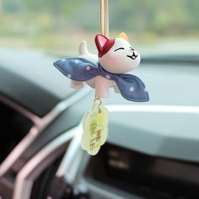 Bow Shaped Puppy Car Ornaments Pendant Auto Rearview Mirror Pendant Car Pendant Decorative Interior Accessories Products