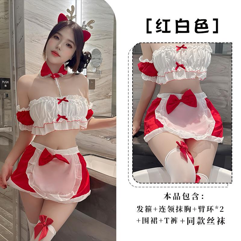 Sexy lingerie uniform seduction flirting hot bed free passion maid outfit 1