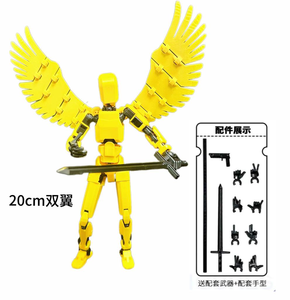 Anjos Mecânicos 13 Figuras de Ação T13 Figura Impressa em 3D Articulada Multi-Articulada Sorte 13 Figura de Ação Manequim Brinquedos de Montagem DIY