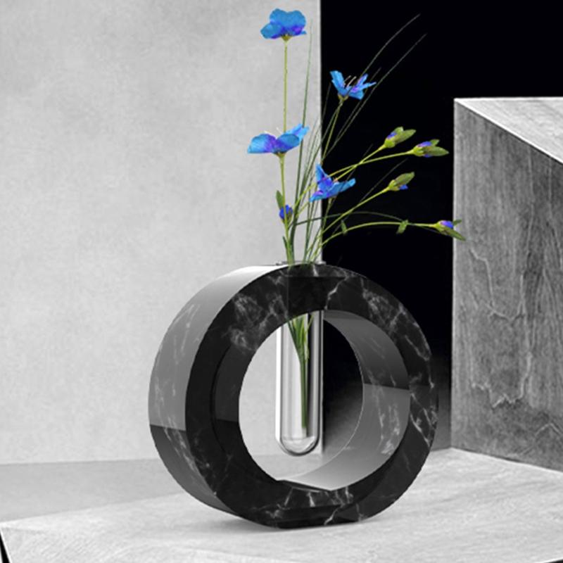 Test Tube Vase Silicone Bracket Mold Creative Desktop Flower Pot Hydroponic Cylinder Used to Spread Hydroponic Plant