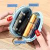 New College Style Bow PU Leather Keychain Mini Wallet Multifunctional Portable Lipstick Coin Storage Bag Zipper Coin Purse
