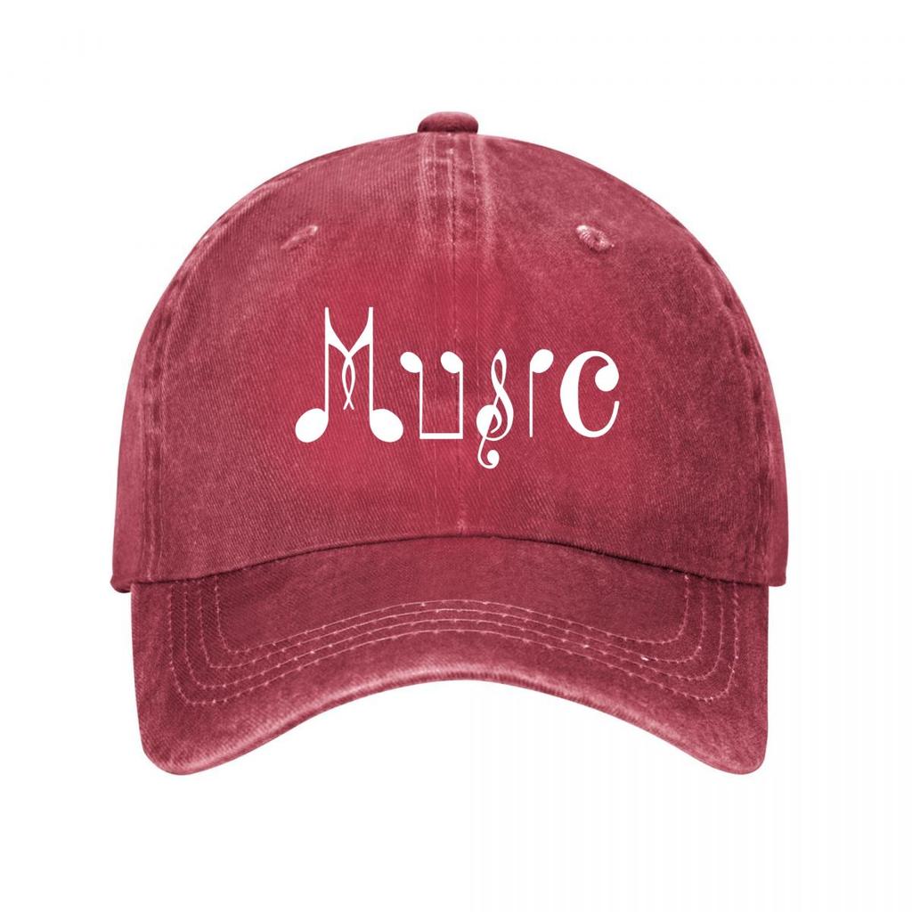 Music Printed Snapback Hat Casual Streetwear  New Vintage Washed Cotton Baseball Cap Parent Kids Sun Hats