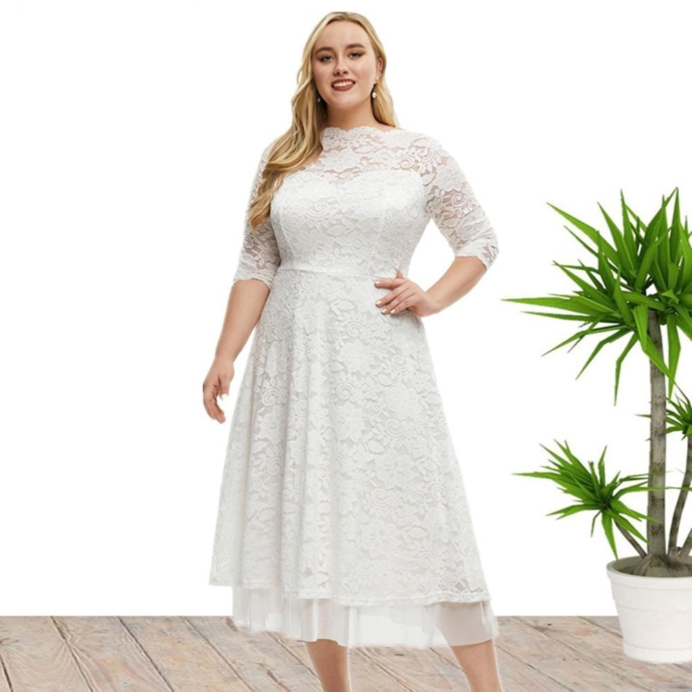 chinese dress ladies Kiyonna Plus Size Starry Sequin Lace Cocktail Dress - Teal Topaz