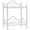 VidaXL Bedside Table Steel and Tempered Glass 45 X 30.5 X 60 Cm White