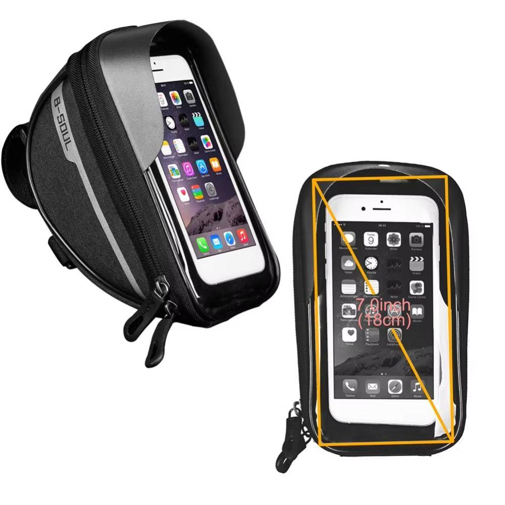 Waterproof MTB Tube Handlebar Bag Touch Screen Bicycle Handlebar Phone Bag