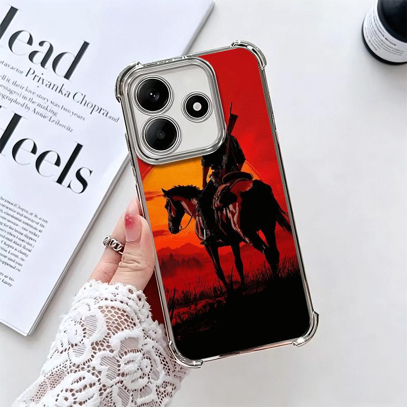 Red Dead R-Redemption Soft Phone Case For Xiaomi Redmi Note 14 15 Pro Plus 13 12 11S 11T 5G 10 9S 9 Plating Anti-Fall Fundas
